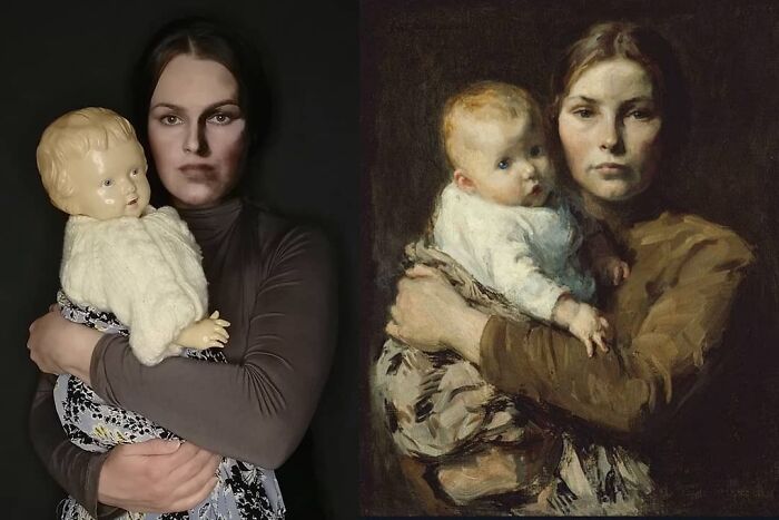  Gari Melchers "Mother And Child" (~1906)