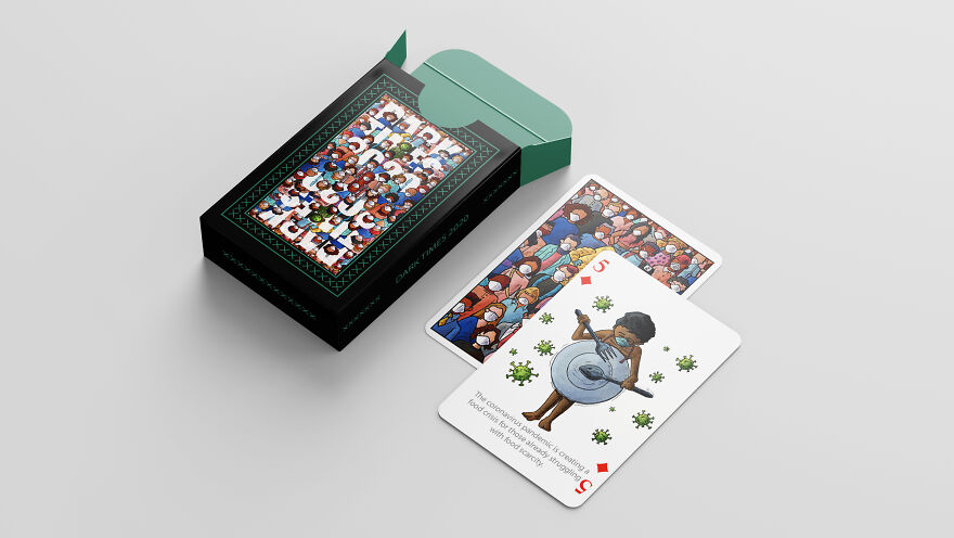 A Custom-Designed Set Of Corona Themed Playing Cards With 52 Illustration & Stories Inspired By True Rvents