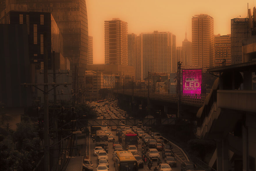 Another Edsa-Mandaluyong Dystopian Daytime Scene, Just Two Train Stations Away. Much Of My Inspiration Comes From Movies Like Blade Runner