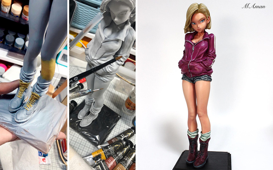 Japanese Artist Takes 3D Sculptures And Makes Them Look Like Manga-Style Illustrations