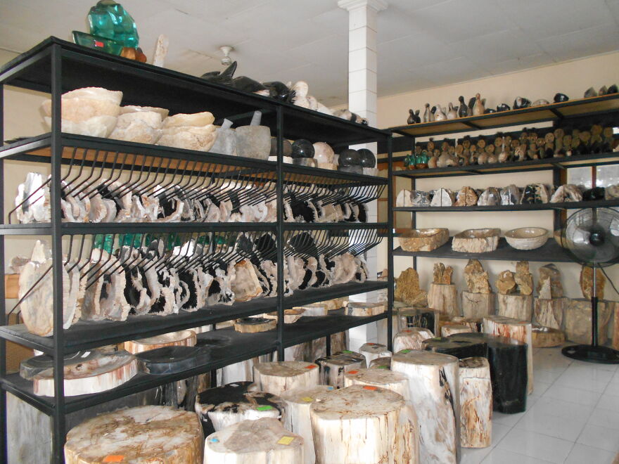 Petrified Wood Store Bali Indonesia