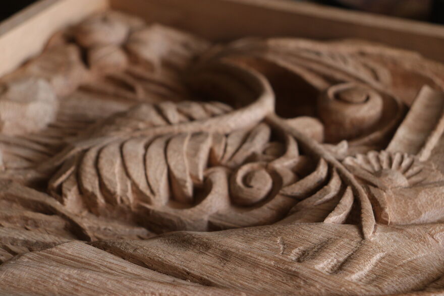 My Relief Wood Carving And Its Creation Process Which Took 7 Months