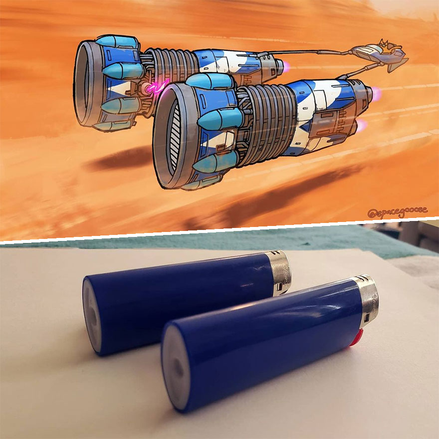 This Artist Continues To Make Spaceships Inspired By Everyday Objects