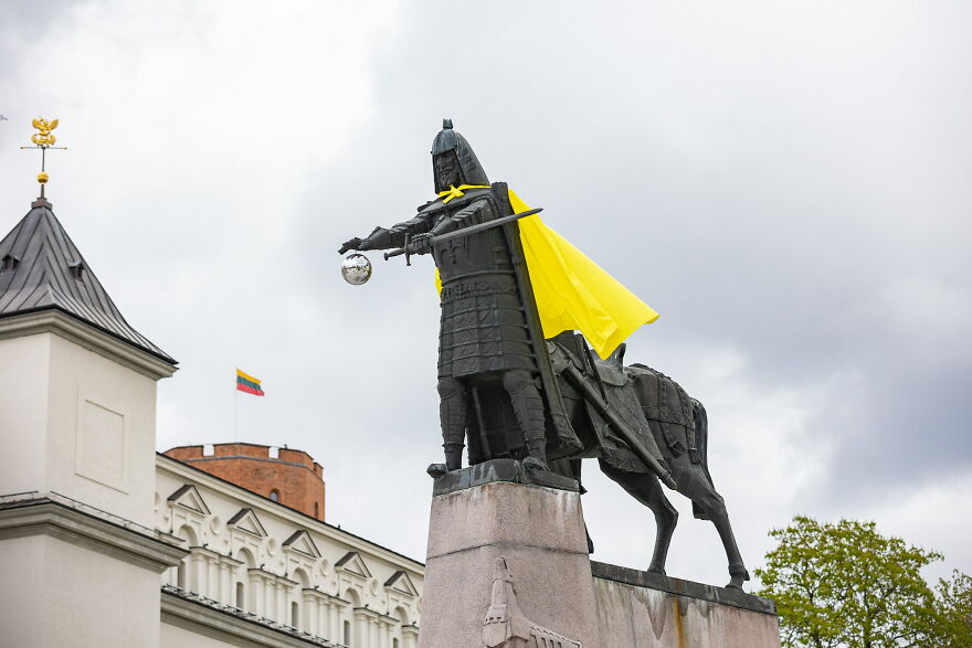 Eurovision Makeover: Vilnius Dresses Its Statues To Match Lithuanian Eurovision Entry Style