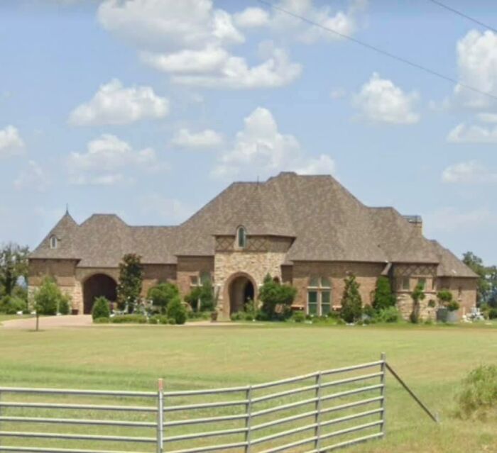 Feast Your Eyes On This Mcmansion Beast. Complete With Roof Nub Quartet, Stupid Turret, And Parasitic Garage