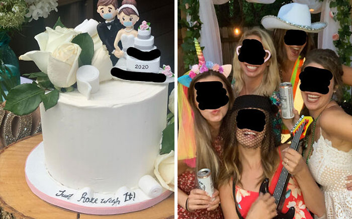 When The Toppers On Your Toilet Paper Cake Have Masks, But None Of Your Guests Do