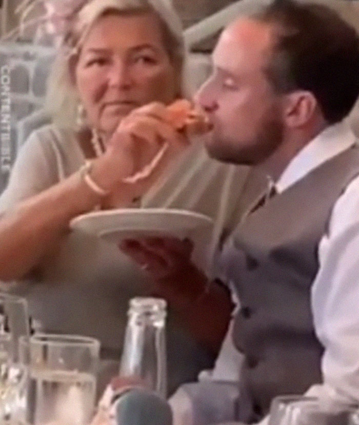 Un tipo se emborrachó tanto el día de su boda que su suegra terminó dándole de comer.