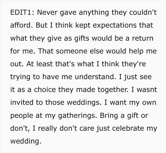 Parents Want To "Collect" Off Of Their Child's Wedding - She Says No And Family Drama Ensues