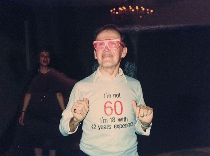 My Grandfather At His Retirement Party In 1986