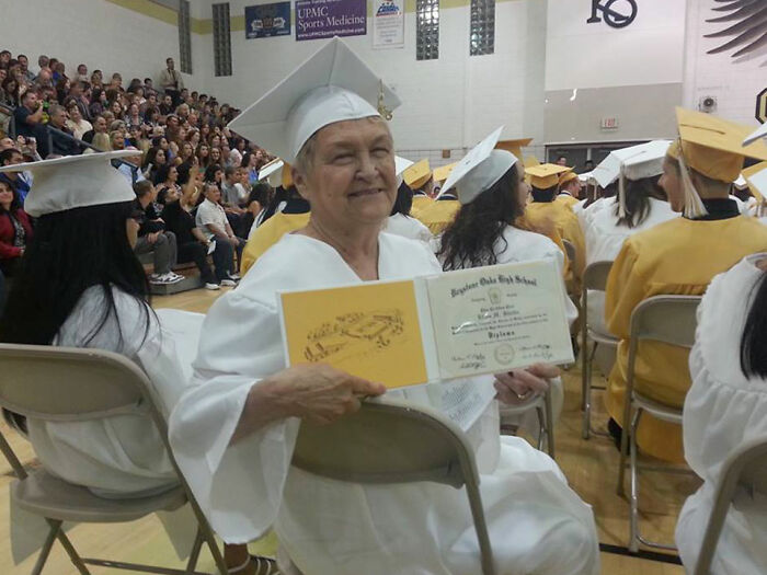 Today My 73-Year-Old Grandma Finally Graduates High School