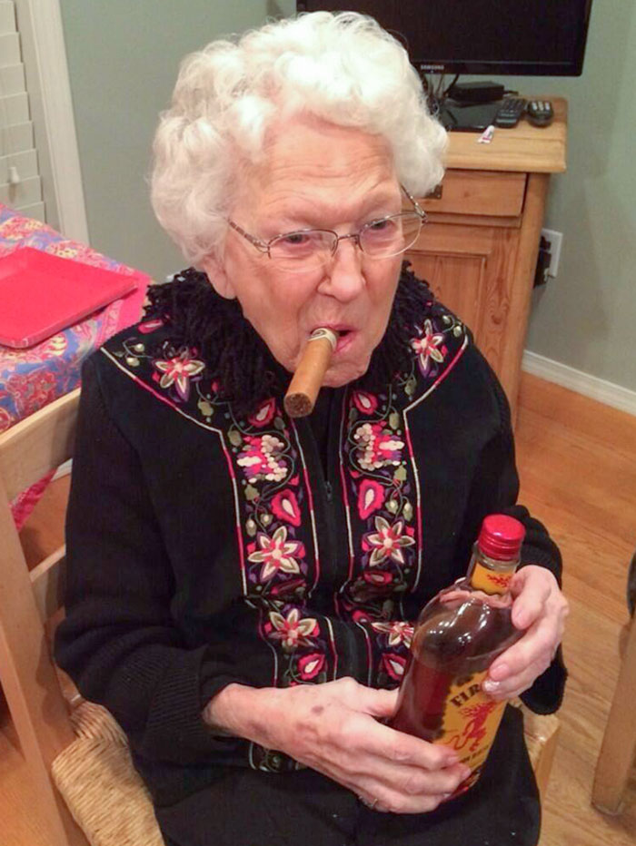 I Say Again, My Grandma Is A Boss. Always Ready To Have Fun, Even At 100 Years Old