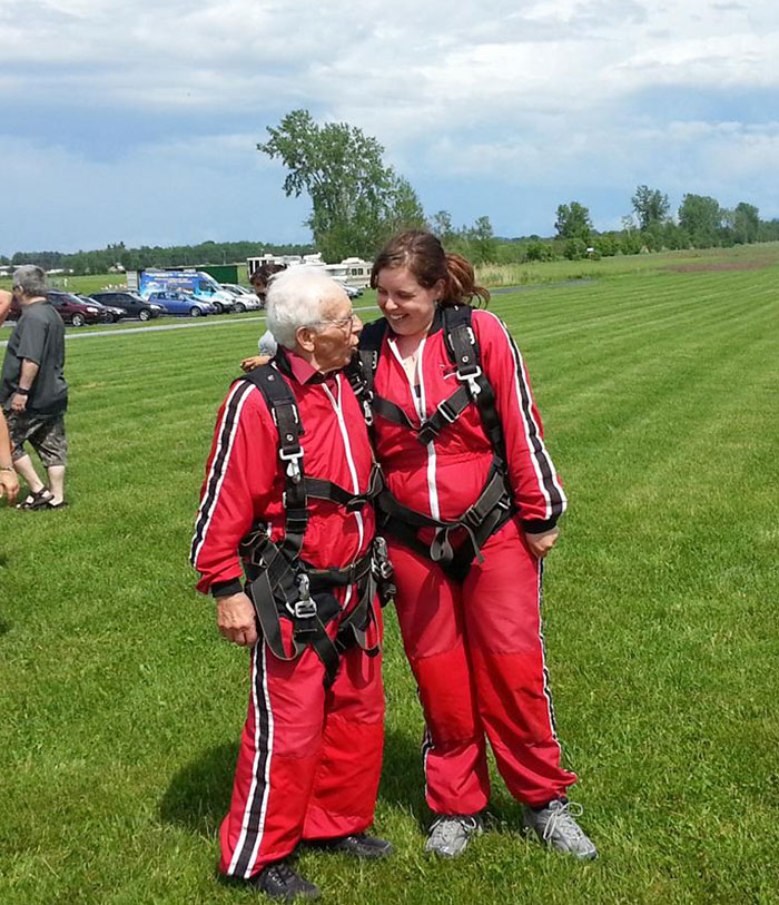 I Went Skydiving With My 83-Year-Old Grandpa Today