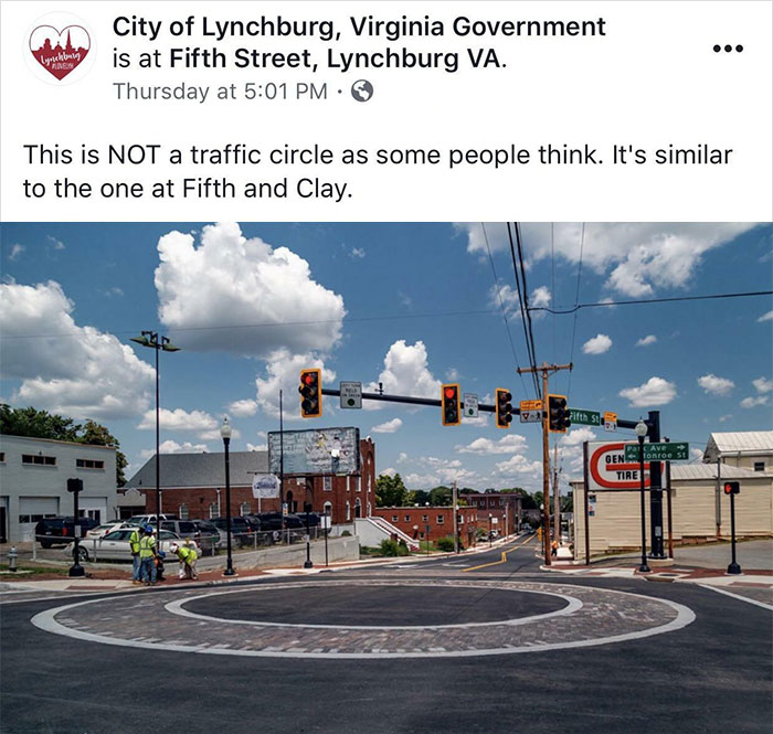 Go Ahead, Spend The Taxpayers’ Dollars On A “Decorative Circle” In The Middle Of An Intersection. What Could Go Wrong?