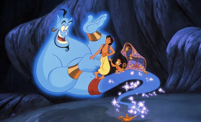 Toda la película de Aladino fue simplemente el cumplimiento de su primer deseo