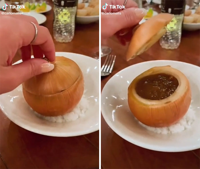 Onion Soup In An Onion Bowl