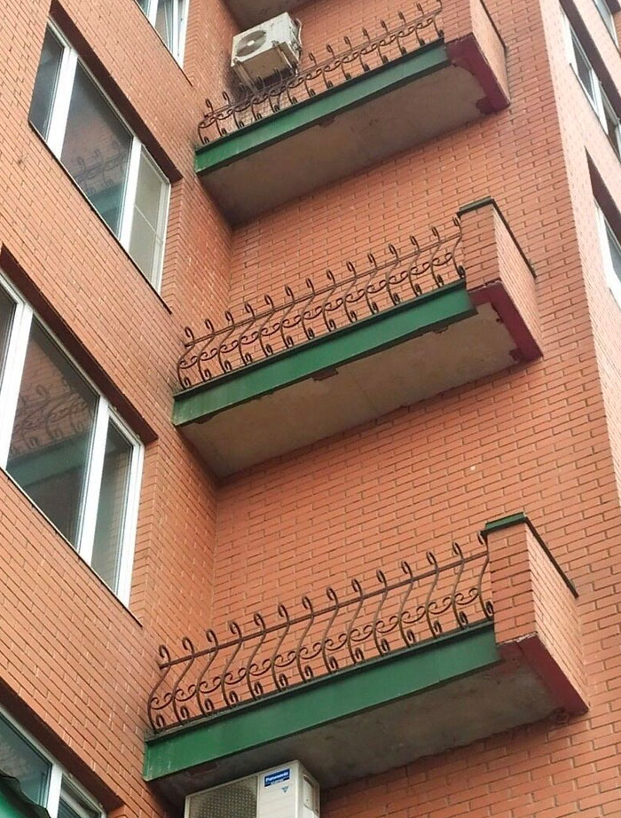 What Came First - The Balconies Or The Wall?