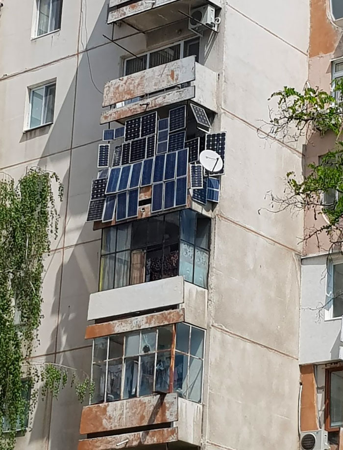 What About These Solar Panels, Mounted On The Balcony?