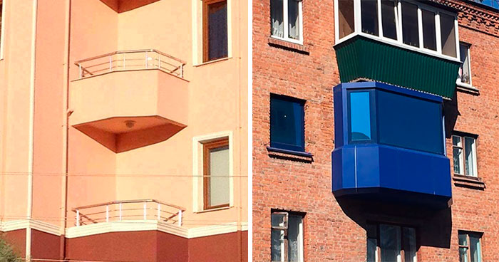 50 Of The Funniest Or Ugliest Balconies From Around The World