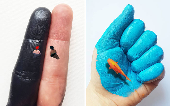 Artist Uses Her Hands As A Canvas To Show Her Hidden Worlds (39 Pics)
