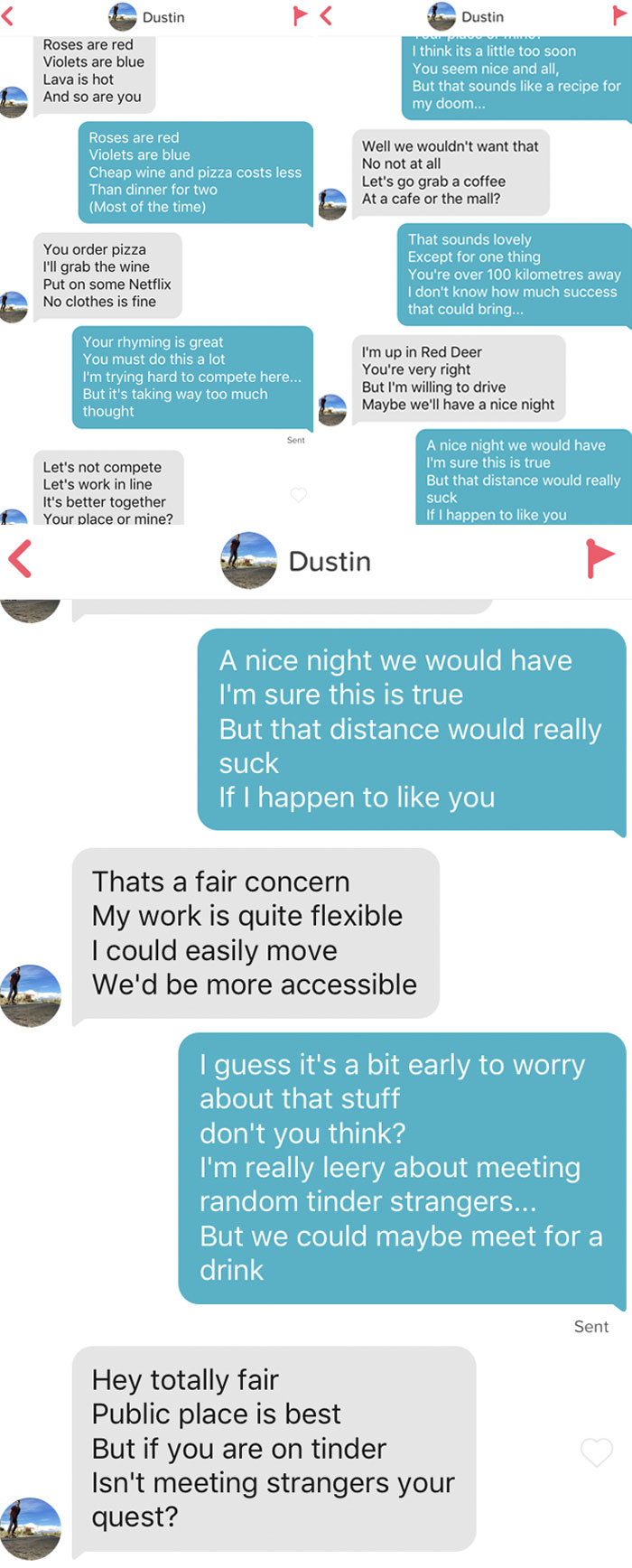 Looking Through My Phone And Found This Gem Of A Tinder Conversation