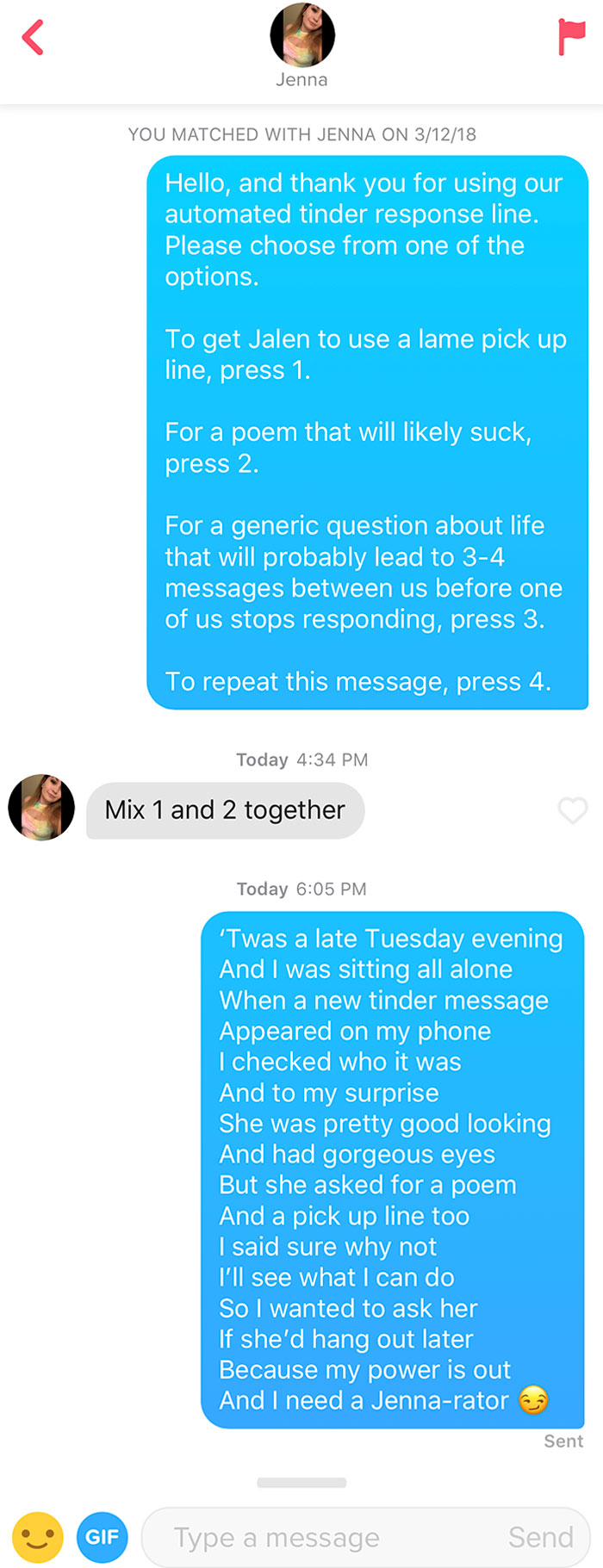 Automated Tinder Response
