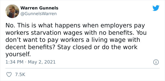 People On Twitter Are Debating About Minimum Wage And Working Conditions After A Post About Closed Fast-Food Place Goes Viral