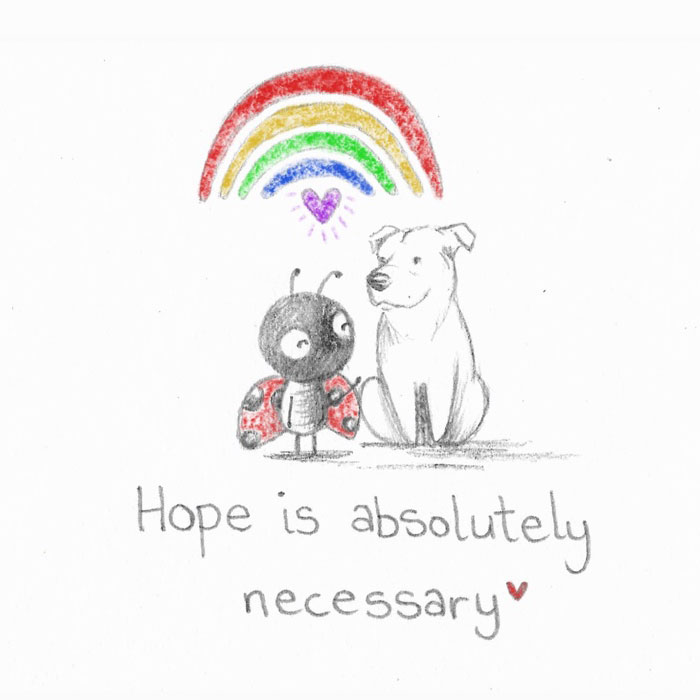I Made 25 Drawings Of A Ladybug And A Dog And They Share Motivational Quotes About Life