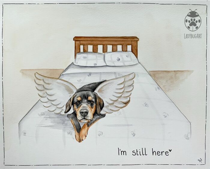 I Paint Dogs As Guardian Angels (12 Pics)