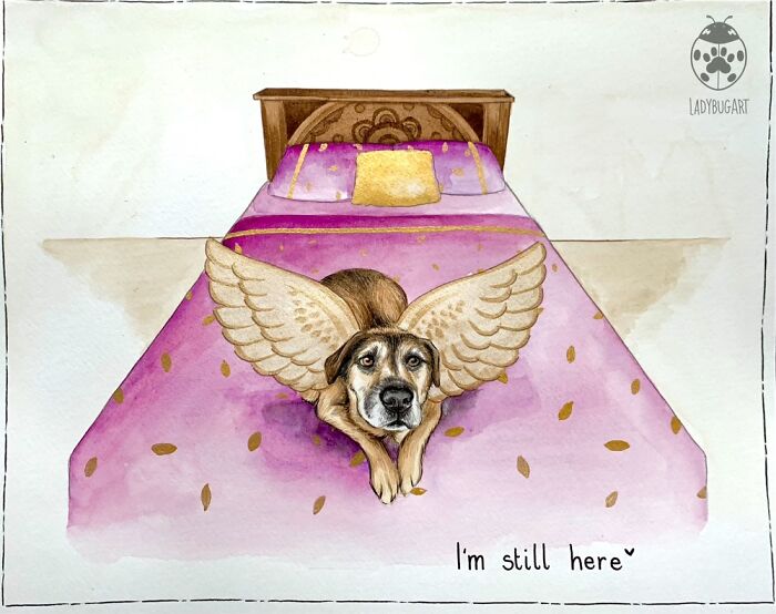 I Paint Dogs As Guardian Angels (12 Pics)