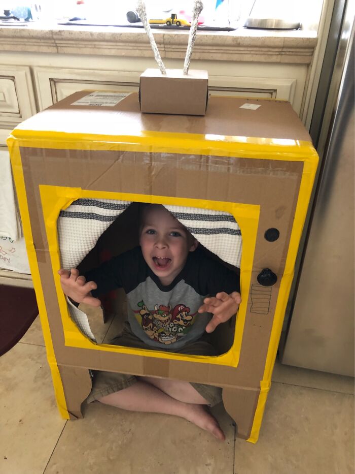 Son Obsessed With Cardboard Boxes Son Obsessed With Cardboard Boxes