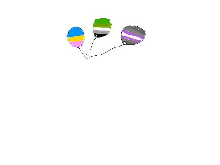Pride Balloons Of Pansexual,aromantic And Demigender