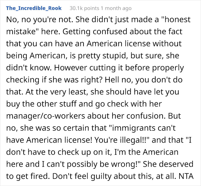 Customer Feels Guilty For Getting A Cashier Fired After She Cut Up Their ID, People On The Internet Say She Had It Coming