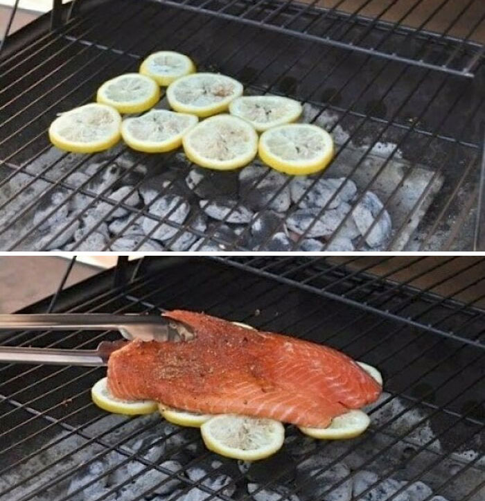 Try The Lemon Method Under The Salmon To Avoid Burning Your Fish