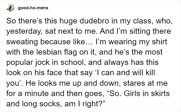 Lesbian Girl Expects To Get Bullied When This Jock Sits Next To Her, Instead She Learns That Looks Can Be Deceiving