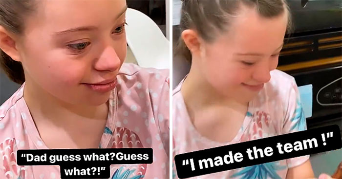 “I Made The Team!”: 14-Year-Old With Down Syndrome Gets Emotional Telling Her Dad She Was Accepted To School’s Dance Team
