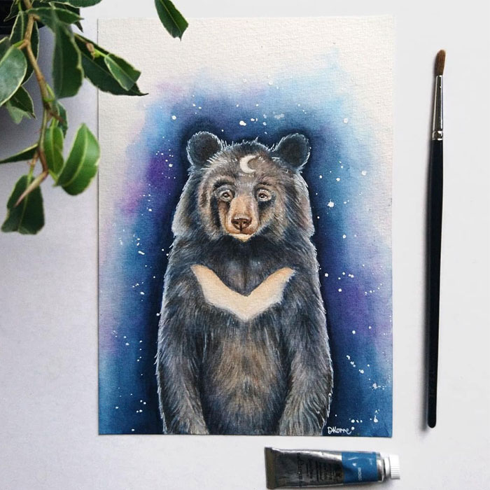 I Create Animal-Themed Paintings Using Watercolor, Ink, And Acrylic Paint, Here Are My best 70 Works