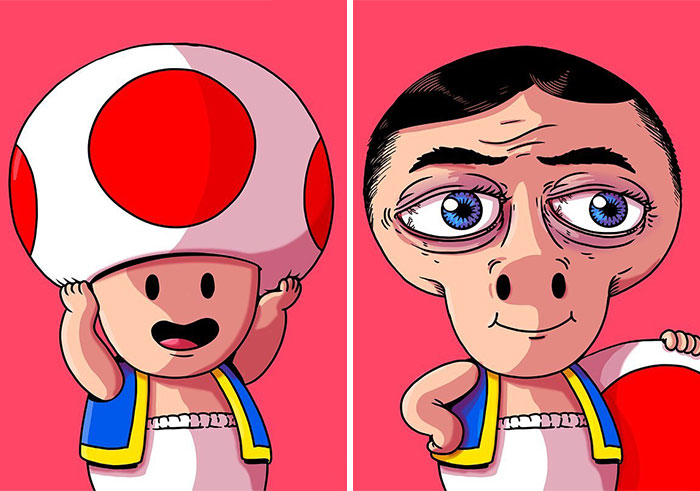 Artist ‘Uncovers’ The Disturbing Behind-The-Scenes Of Popular Characters (30 New Pics)