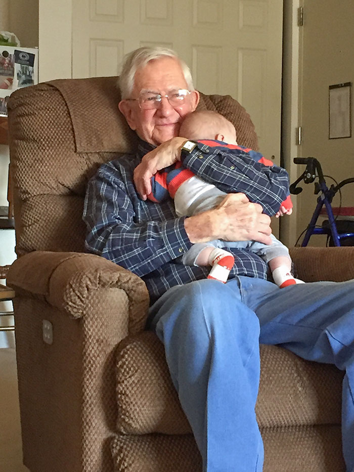 This Picture Of My Grandfather Meeting His Great-Grandson For The First Time