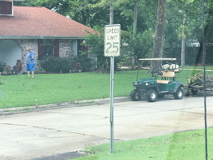 After Bad Storms, This Retired Old Man Goes Around Our Neighborhood And Cleans The Debris Out Of Yards And Catch Basins