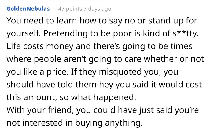 Woman Avoids Paying For Stuff By Saying She's Broke When She Earns A Good Salary, Divides The Internet