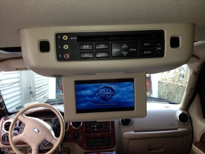 A DVD Or VHS Player In A Car