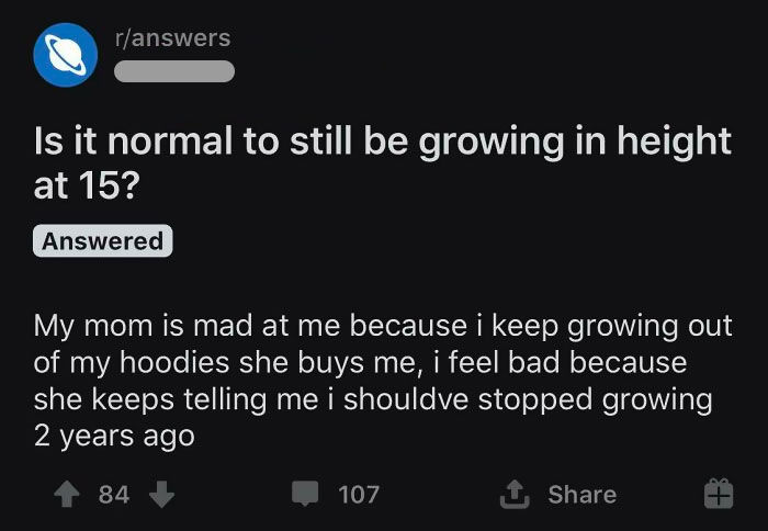 Mum Is Angry At Her Child For Growing