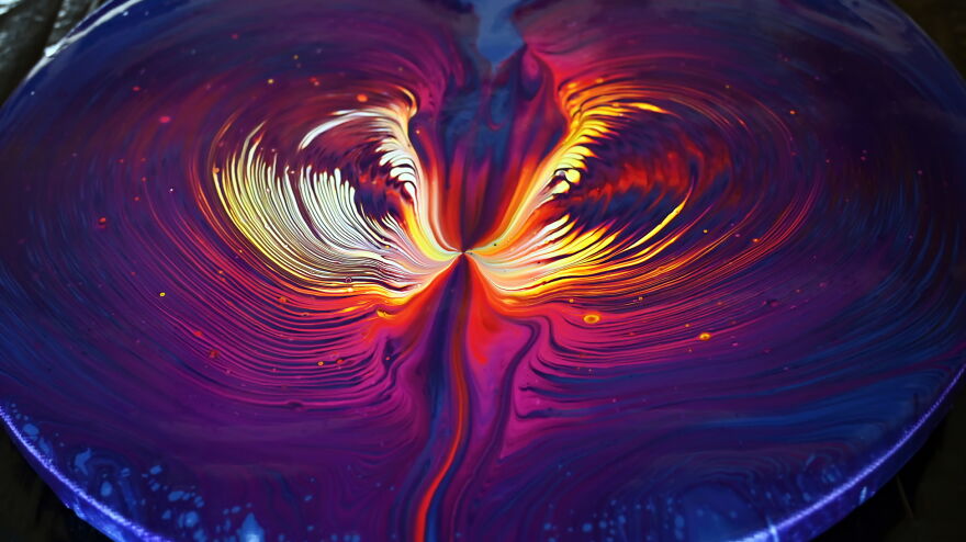 Straight Pour Over The Cup Bottom ~ Acrylic Pour Painting ~ Fluid Art