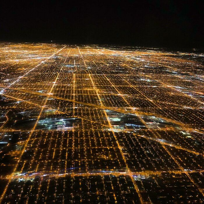 ¡Me pareció genial que la primera vez que volé a Chicago pareciera que estaba volando dentro de un ordenador!
