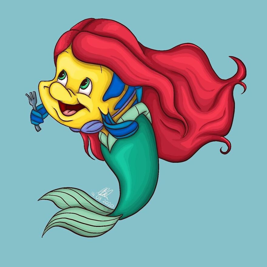 Flounder As Ariel