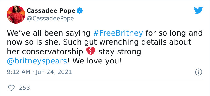 Celebrities Express Their Support For Britney Spears Who Decides To Put An End To Her Conservatorship