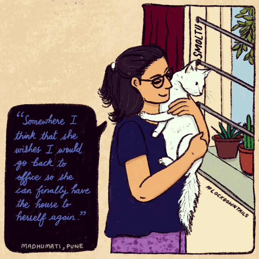I Made A Series Of Illustrations Of Pet Parents In Lockdown