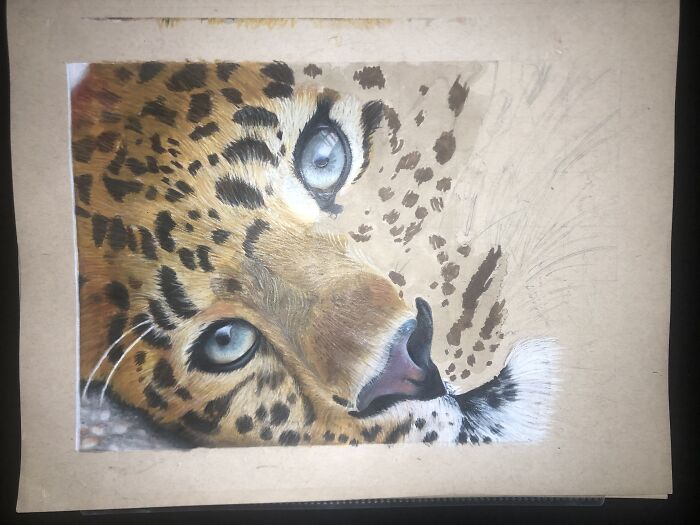 My Latest Wip Of My Leopard Drawing :)) Check Other Work Out @art_by_juliaaa On Instagram :)