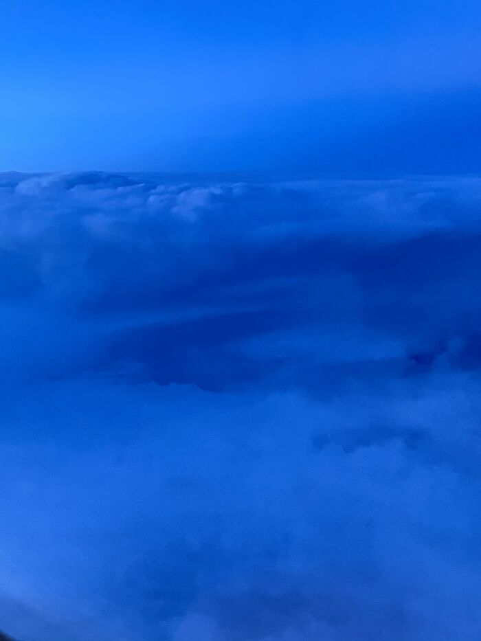 From A Plane "Flying Into The Night" - No Filter