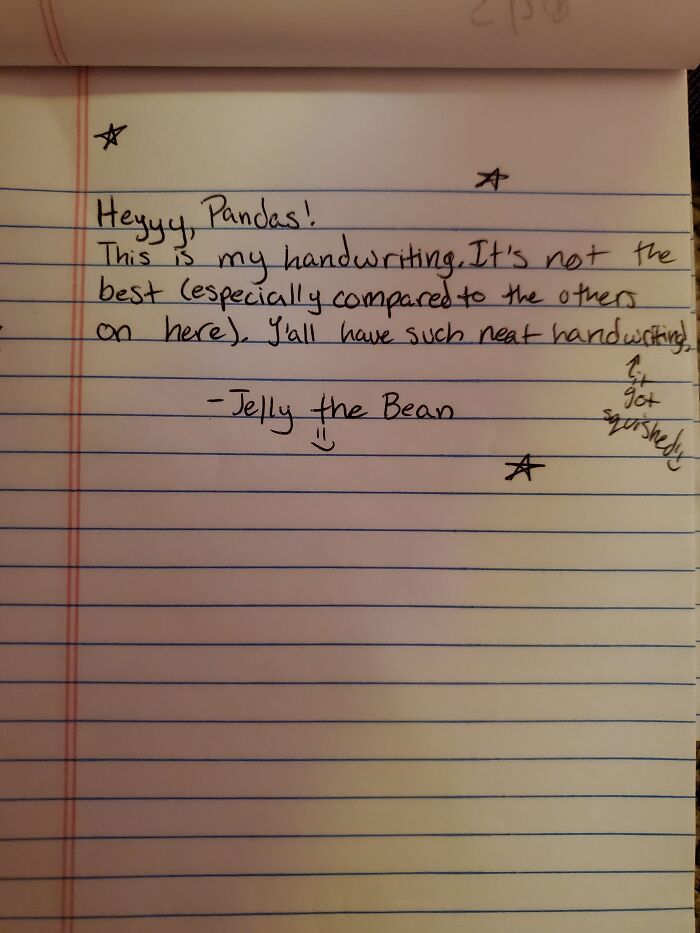 Here's My Handwriting! It's Not Great, Hehe